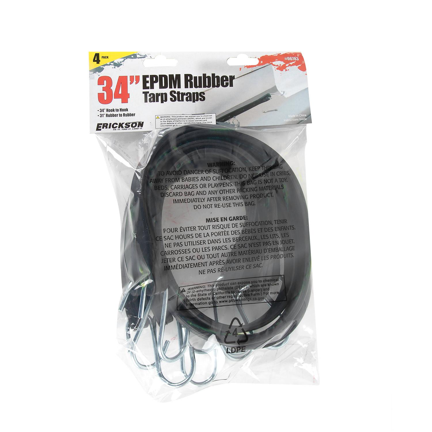 Sangles en Caoutchouc pour Bâche 34"- 4/Paquet