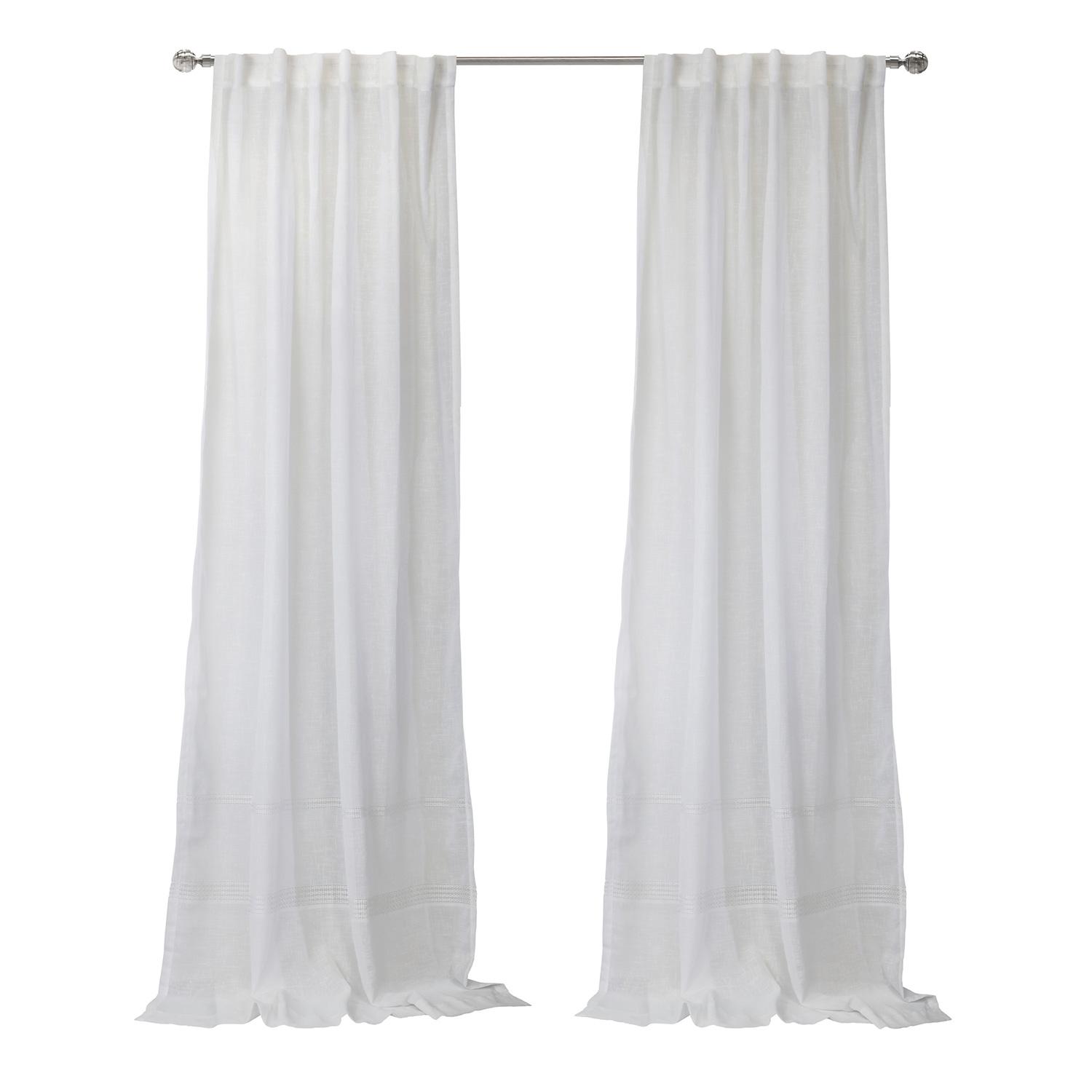 Alicante Sheer Dual Header Curtain Panel 52 x 84