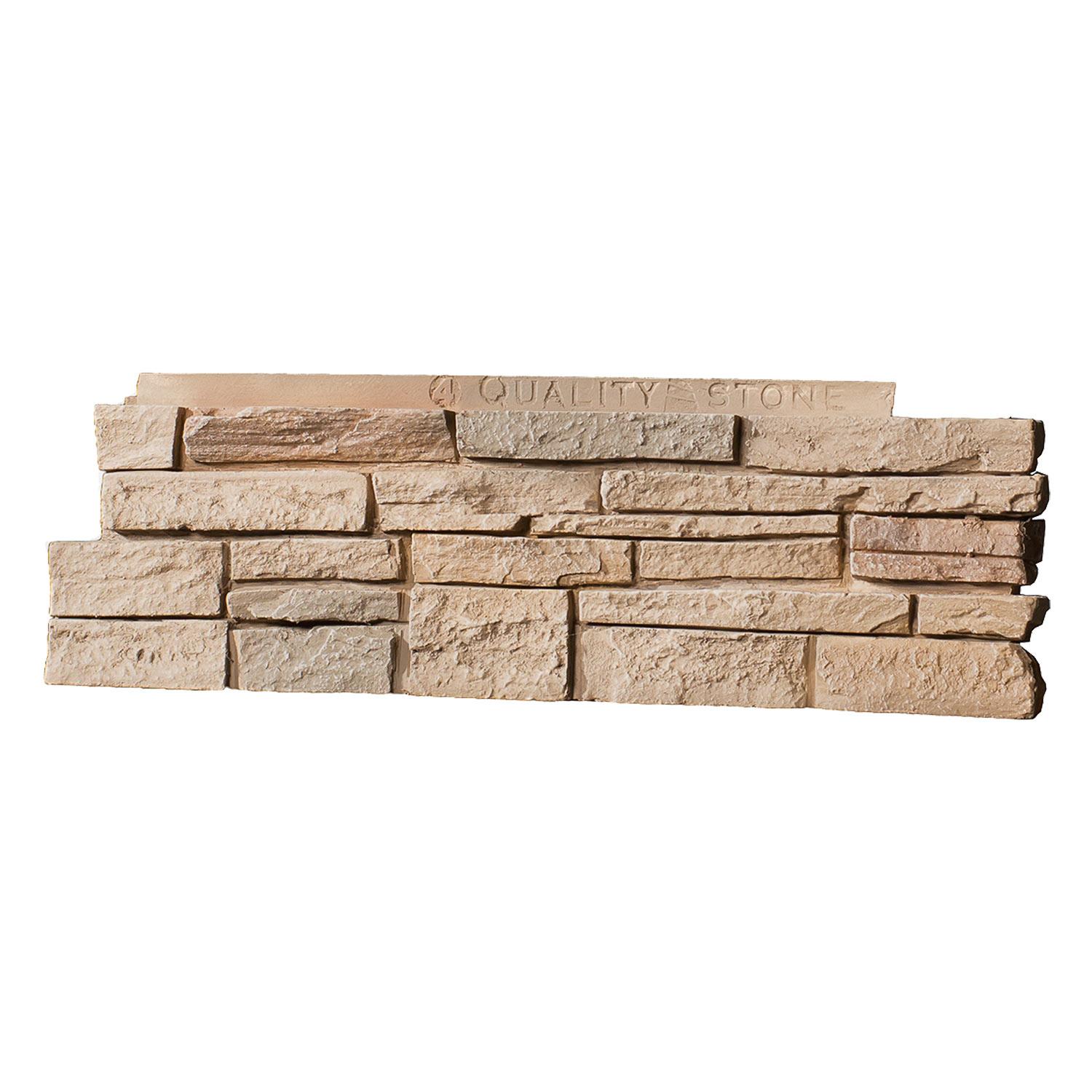 Stacked Stone Corner Panel RH 1.0 sqft - Light Brown Blend