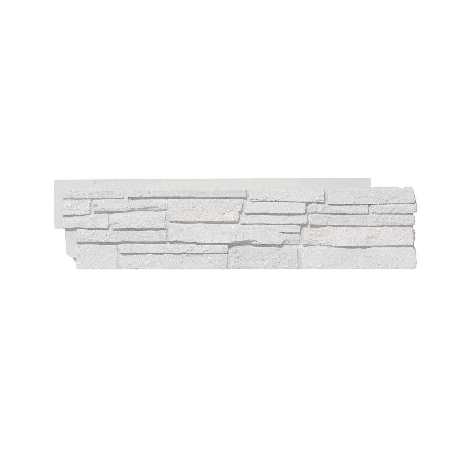 Stacked Stone Corner Panel RH 1.0 sqft - Simply White