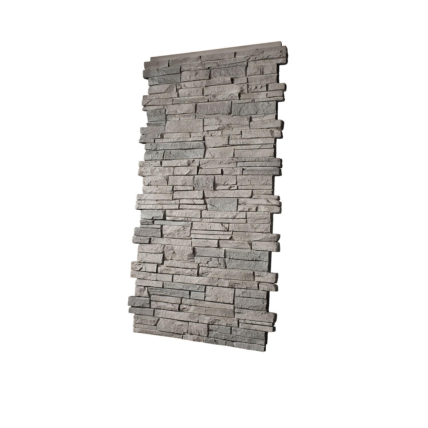 Pilier Pierre Empilée 24" ID x 48" - Mélange Gris