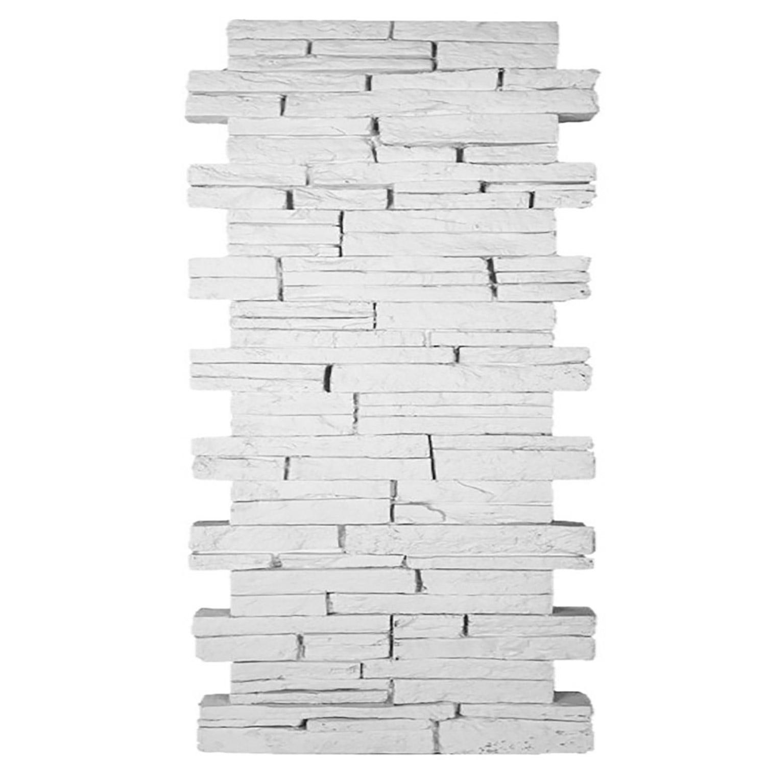 Pilier Pierre Empilée 24" ID x 48" - Simplement Blanc