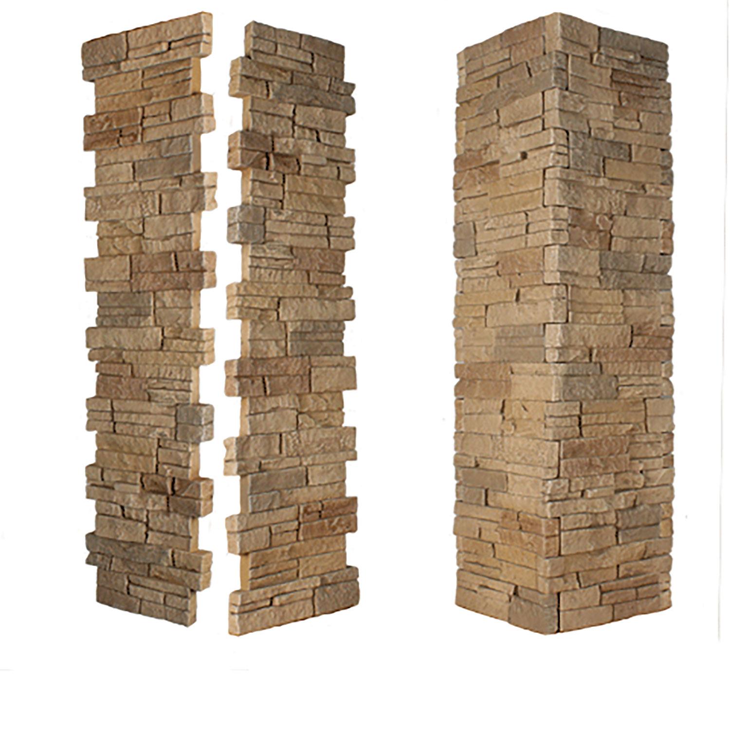 Pilier Pierre Empilée 8" ID x 48" - Brun Clair