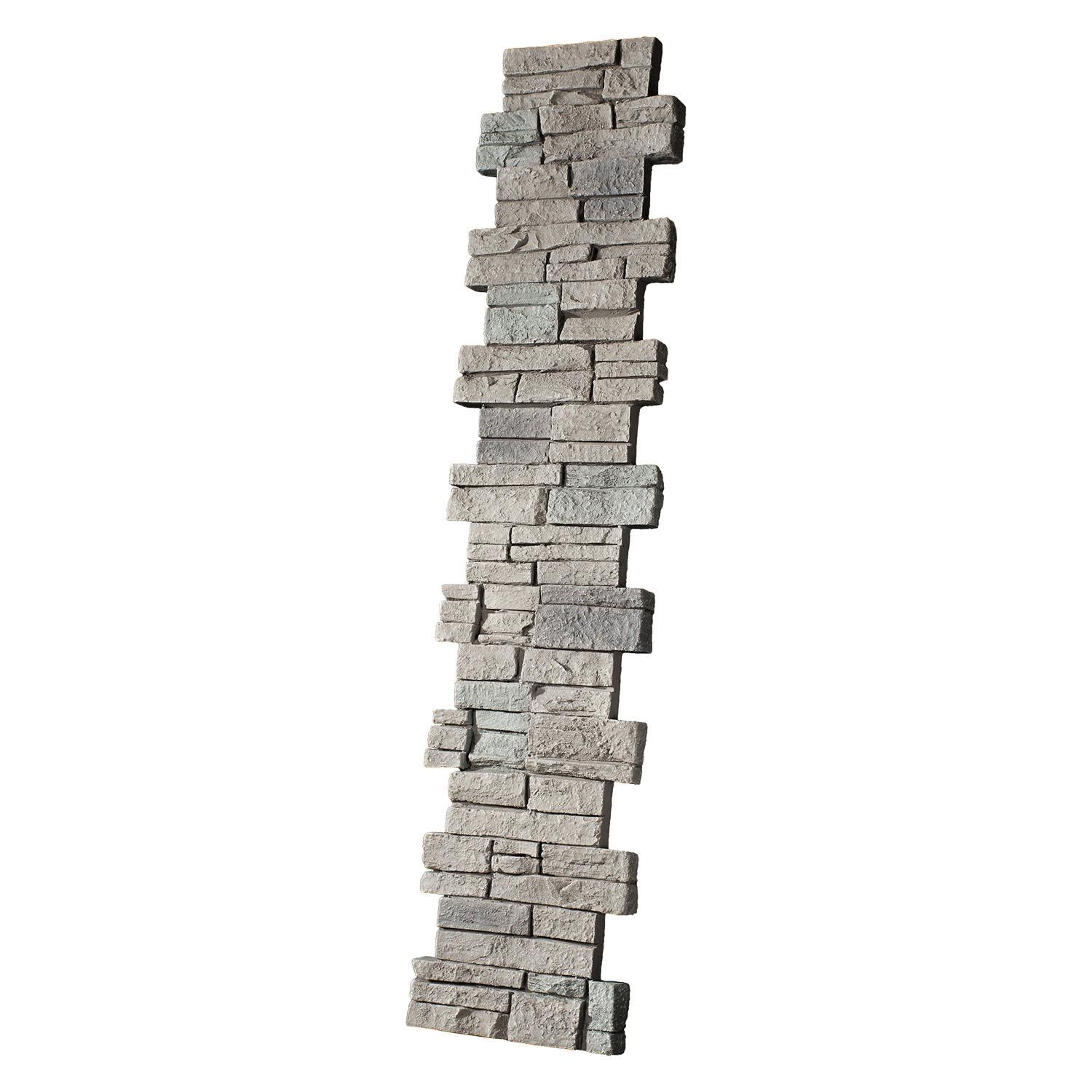 Panneau de Pilier en Pierre Empilée 8" ID x 48"
