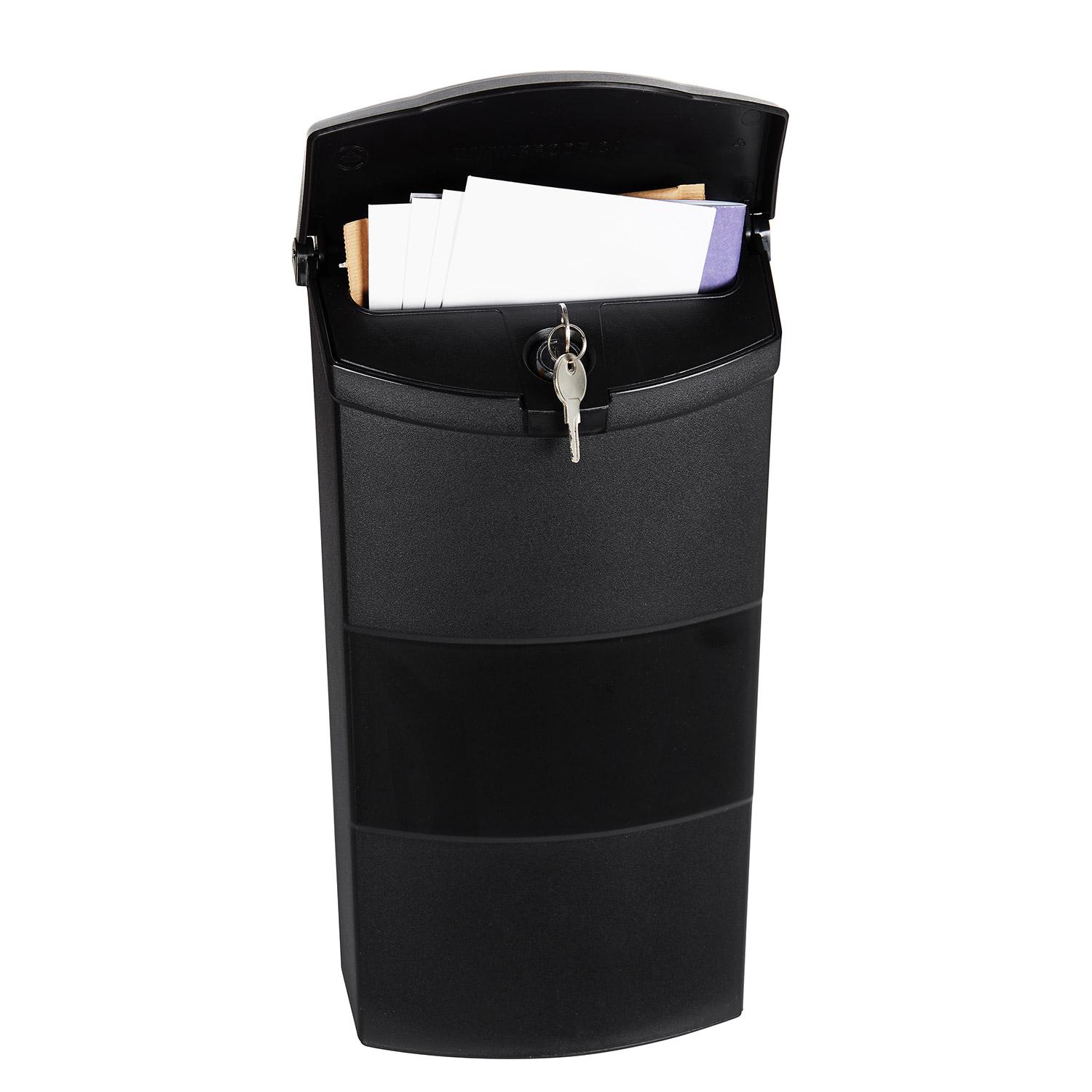 Vertical Locking Mailbox Plastic- Black