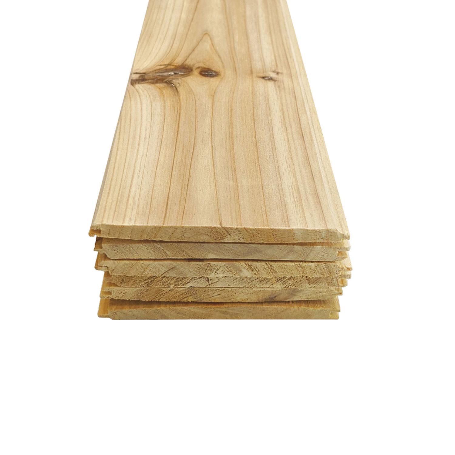 Lambris en pin noueux à joint en V 5/16" x 3-9/16" x 8’