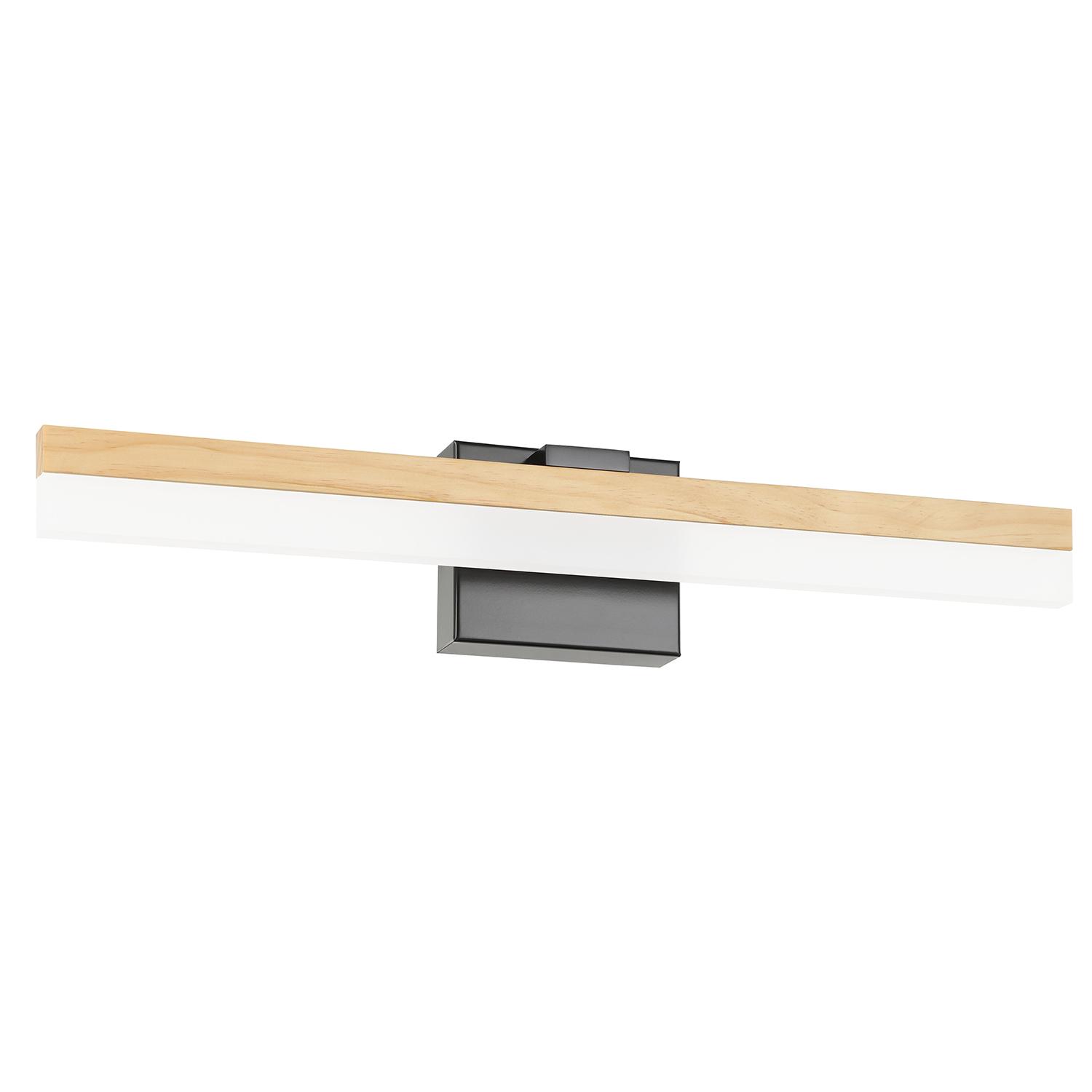Palmital LED Vanity Light - Matte Black/Wood