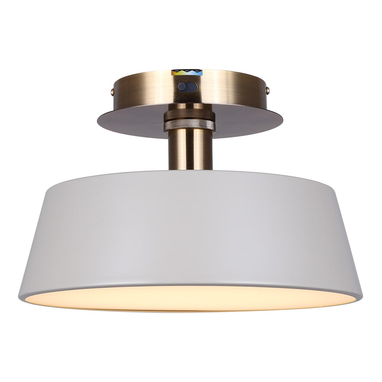 JESSA Matte Grey/Gold Semi Flush Mount Light
