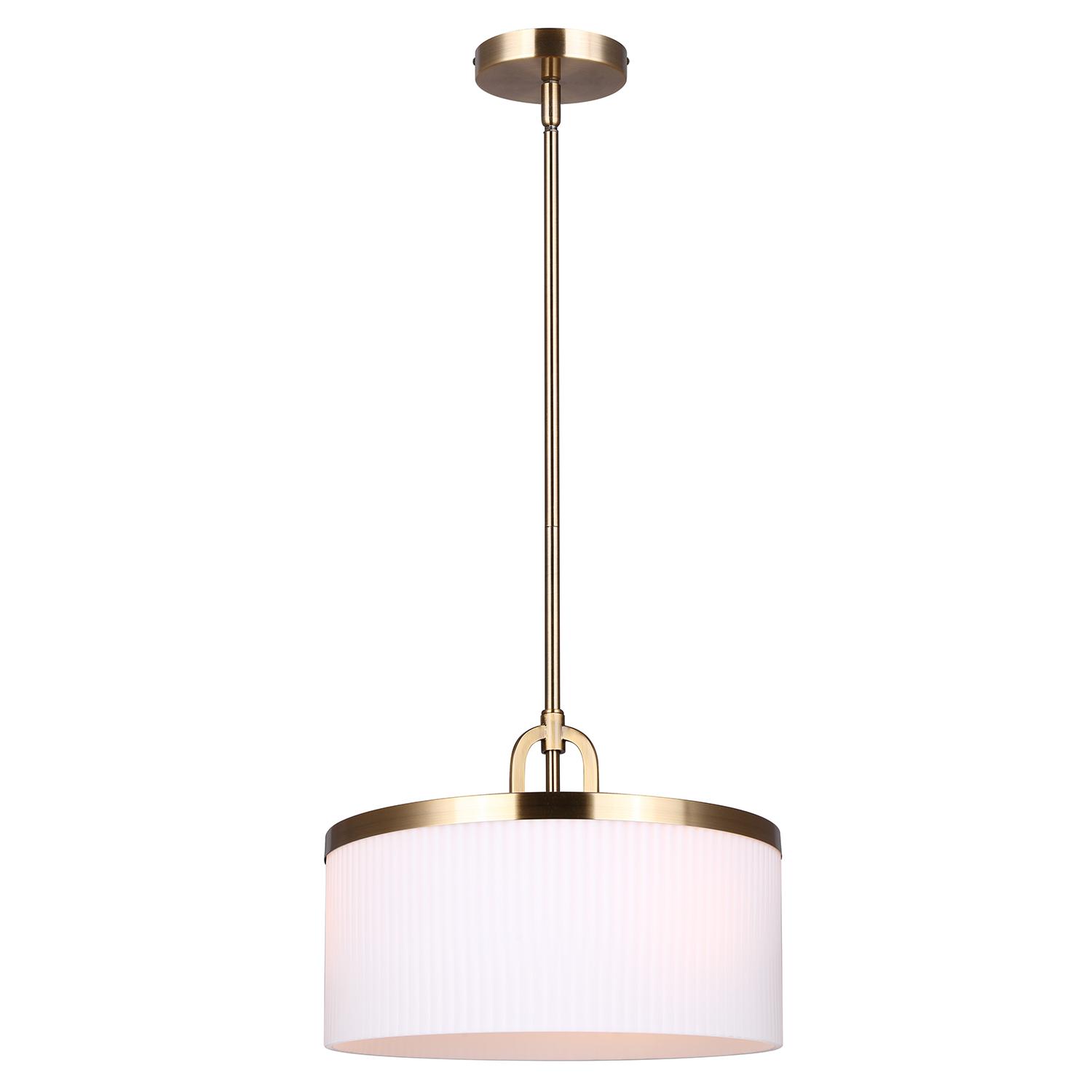 KINSLEA Gold/Flat Opal Pendant Light
