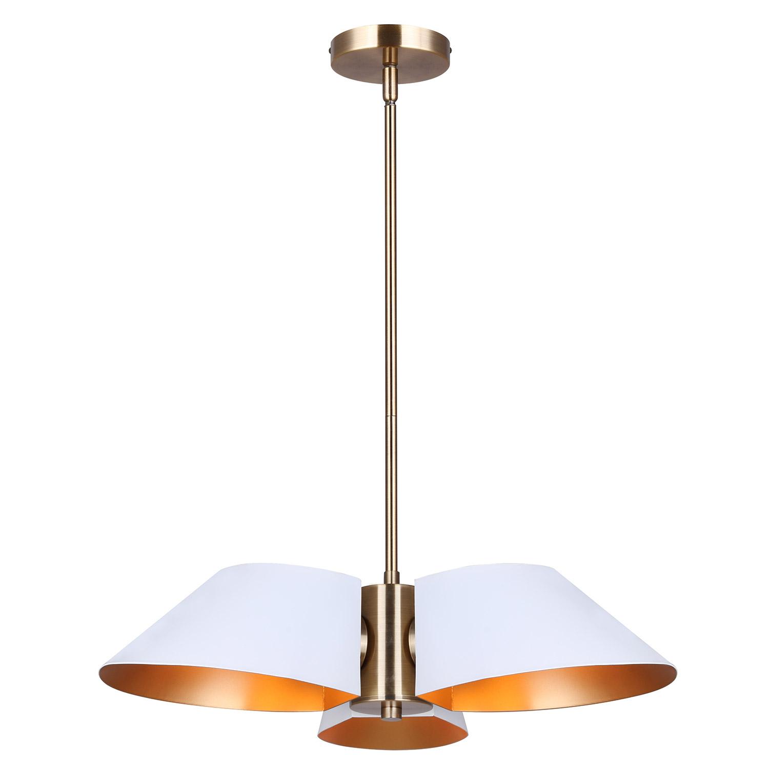 Daxton Matte White + Gold Pendant