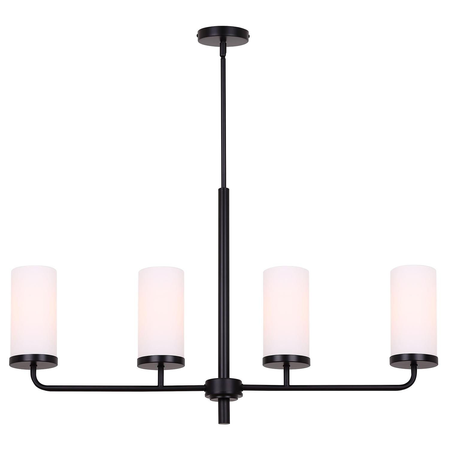 MALLOY Matte Black Chandelier