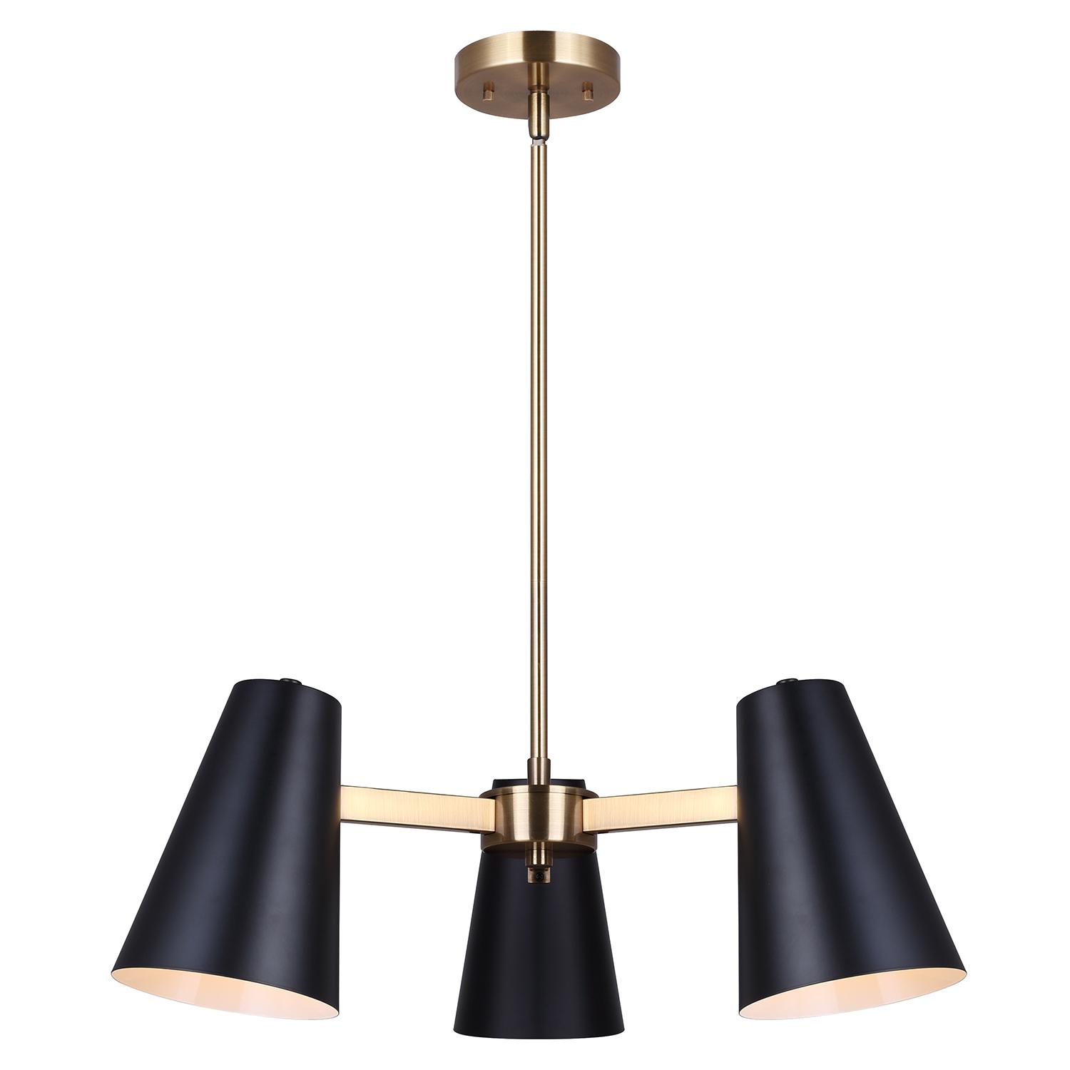 HARKEN Gold + Matte Black Chandelier