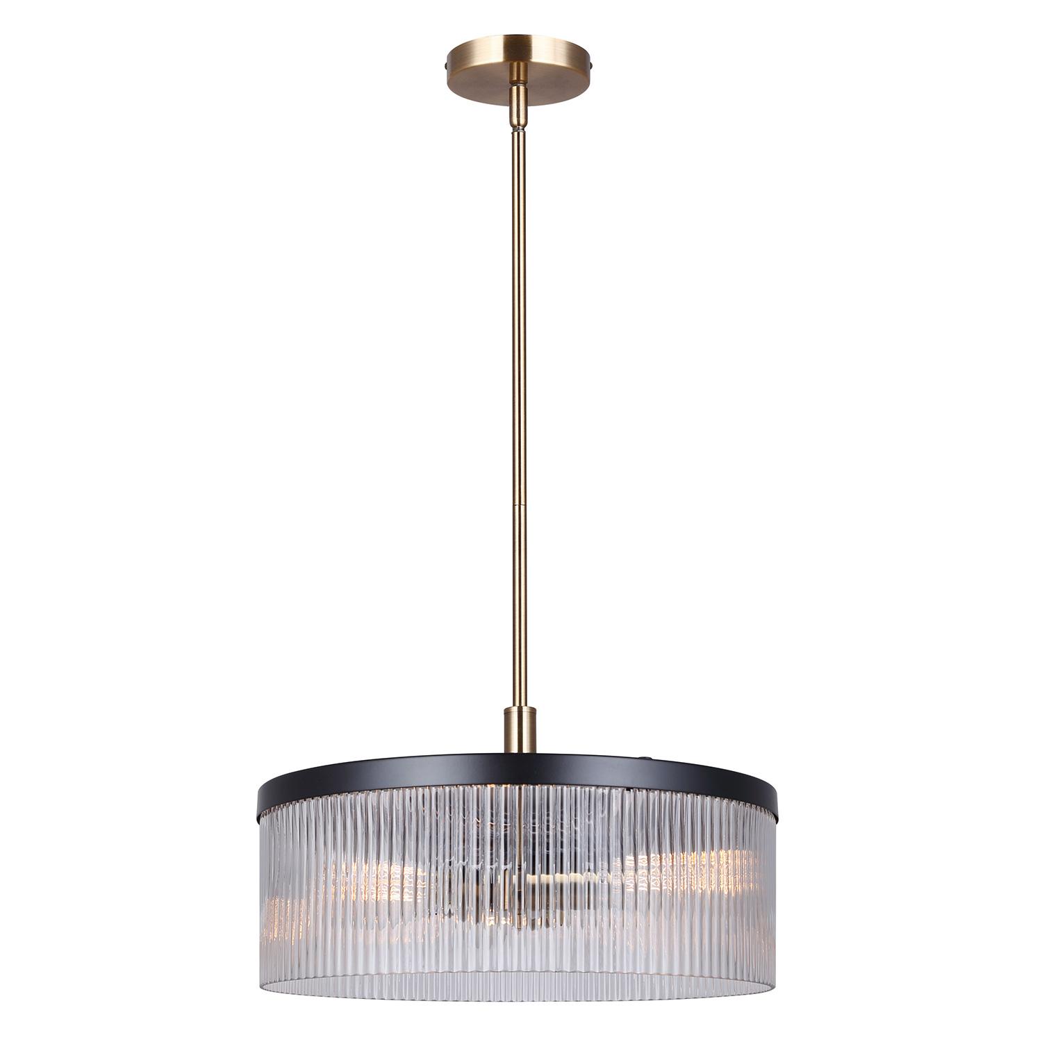 JENNER Matte Black and Gold Chandelier