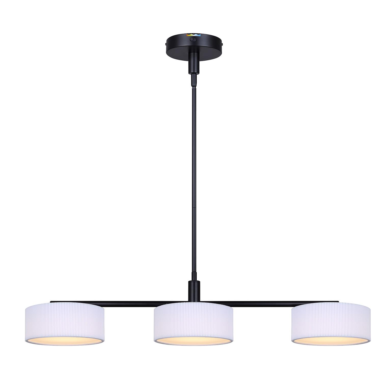 Carmynn 3 Light Pendant - Matte Black