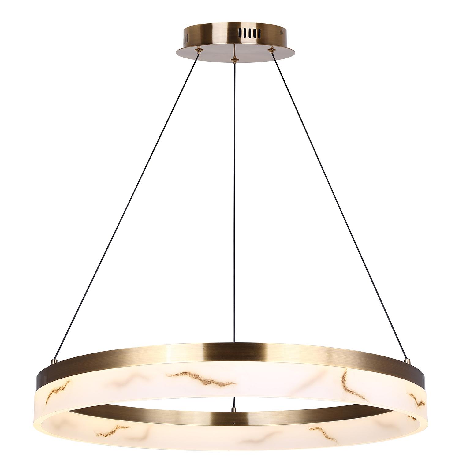 ELYNN Marble Glass/Gold Chandelier
