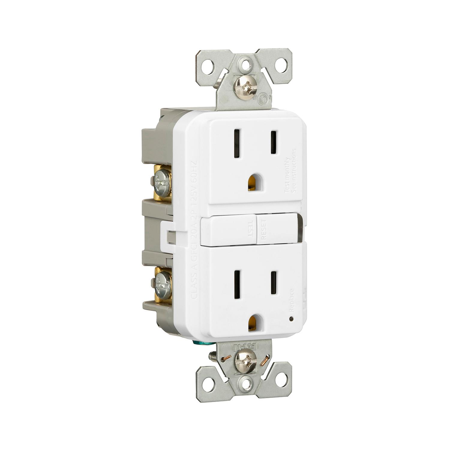 Weather Resistant Tamper Resistant GFCI 15AMP White