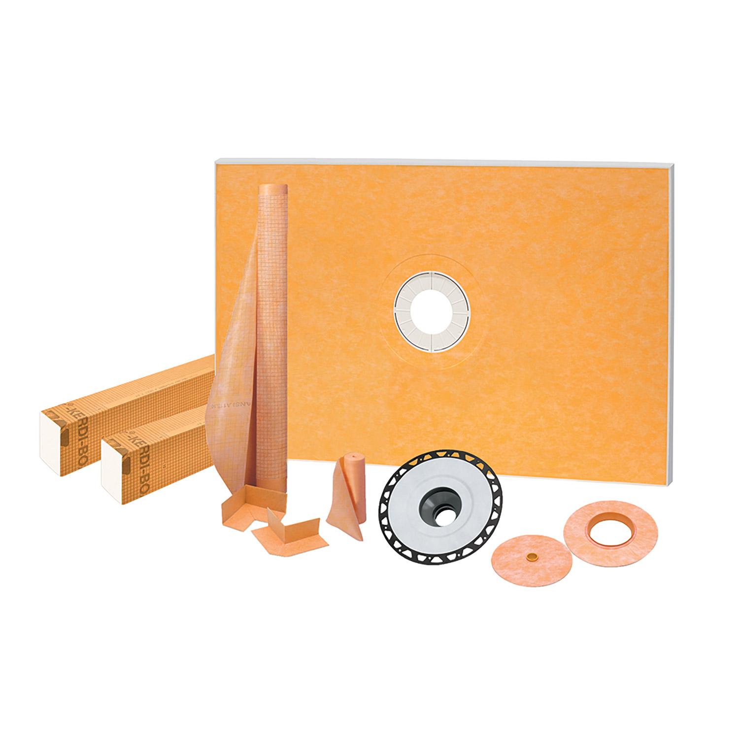 Kerdi Shower Kit 48" x 72" Center ABS Flange 2"
