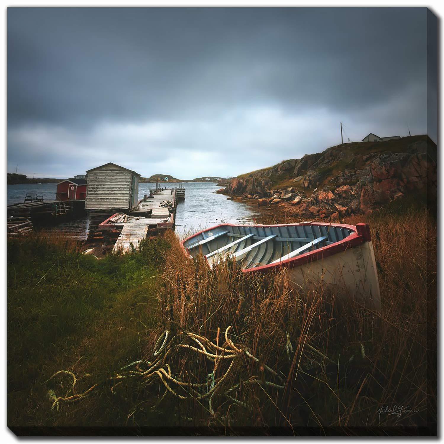 Grass Rope Tire Boat Wharf 30x30