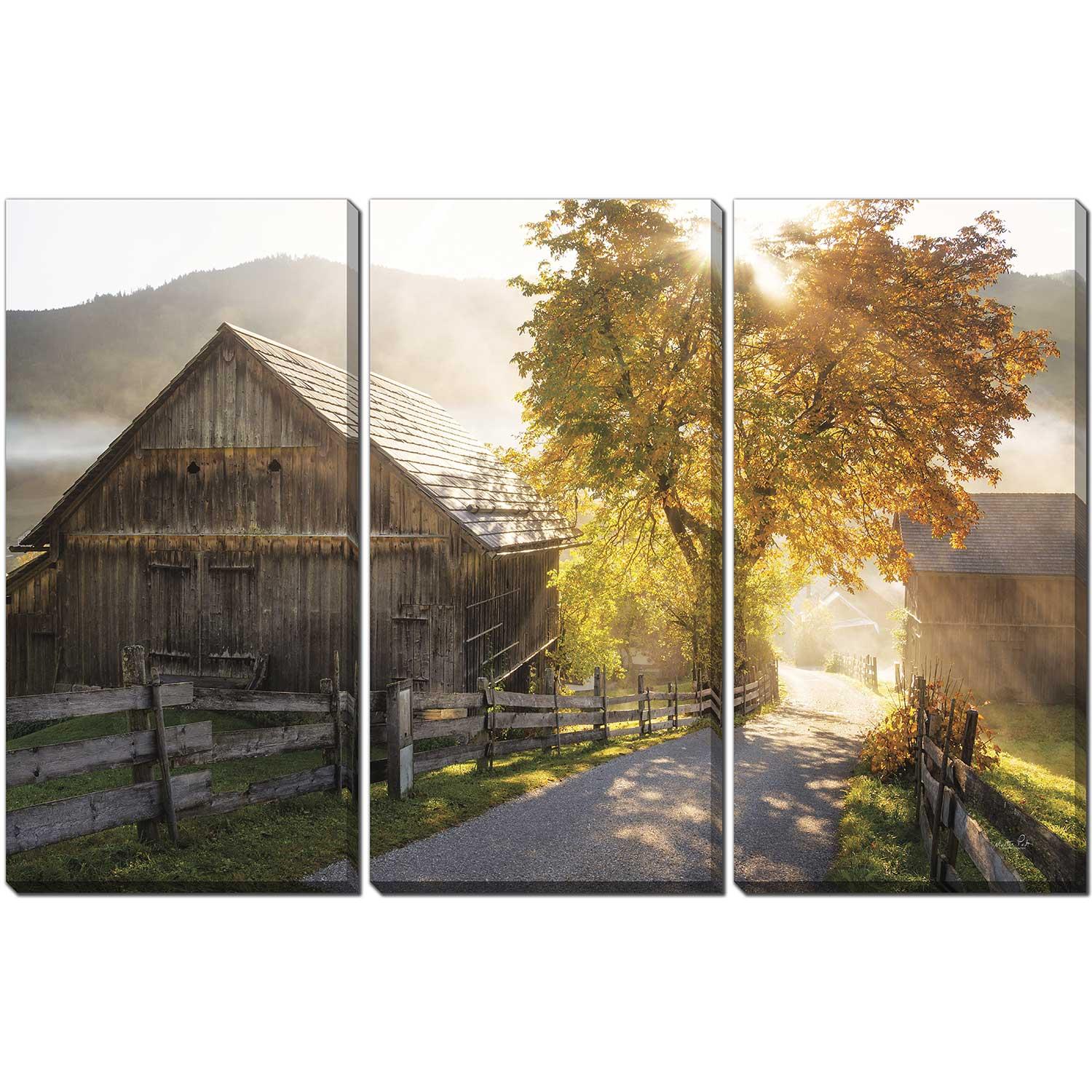 Route d’automne set de 3 30x45