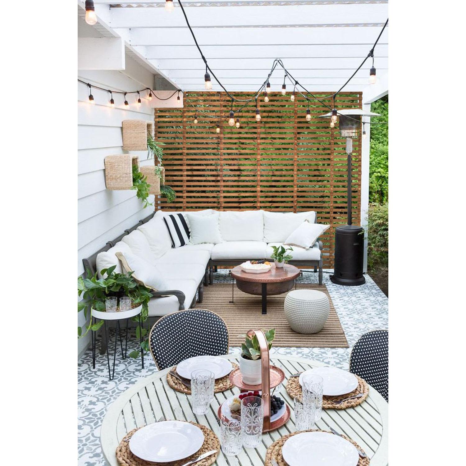 6'x4' LT Contemporary Fence Screen Pressure Treated Brown