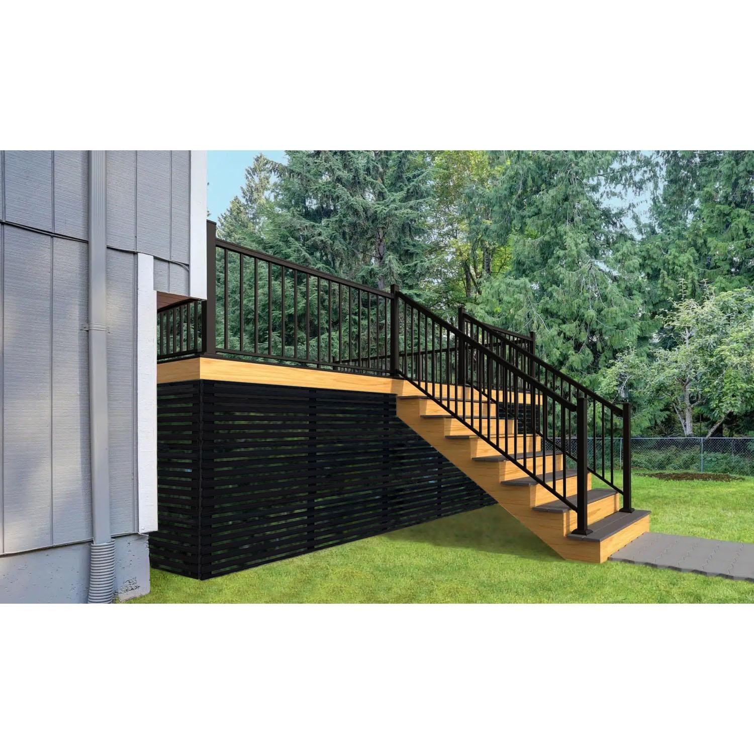 6'x4' LT Contemporary Fence Screen Black Top