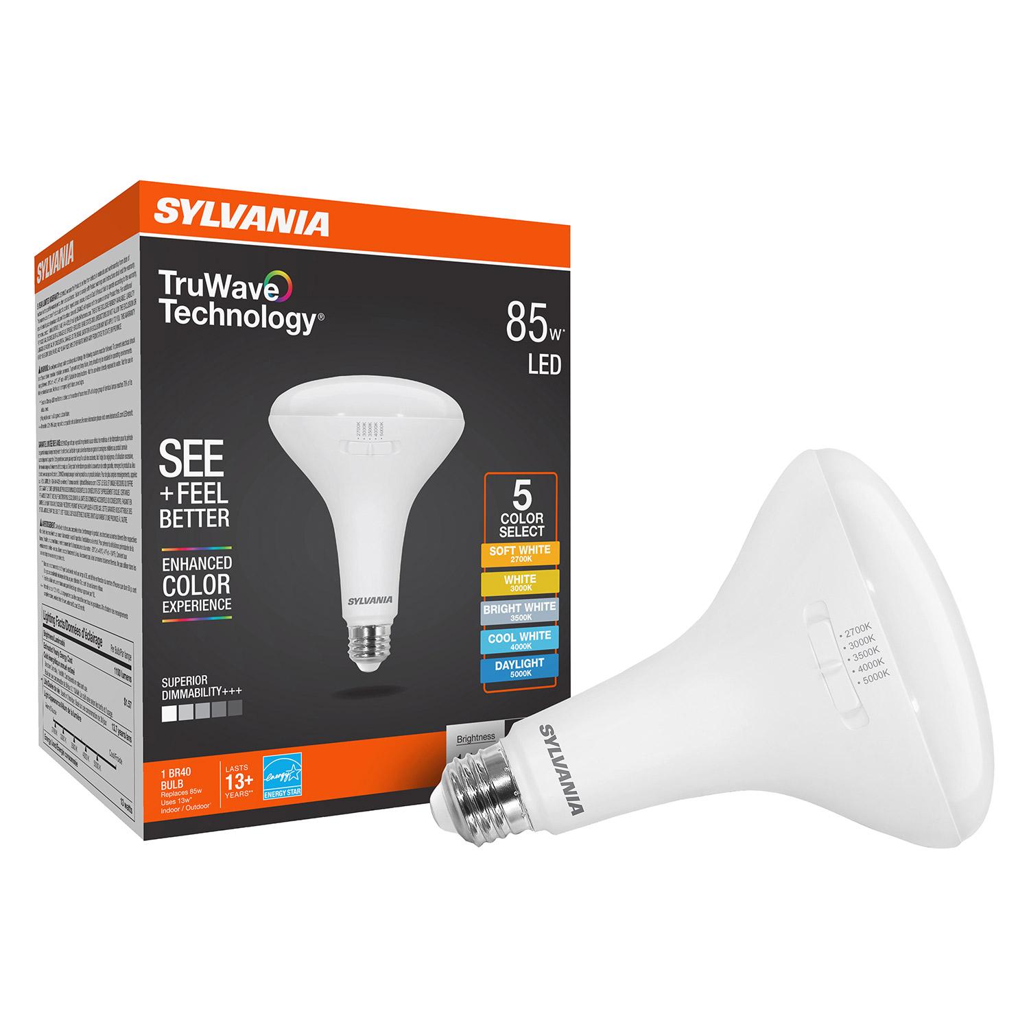 Ampoule LED dimmable TruWave 100W A19 couleur sélectionnable