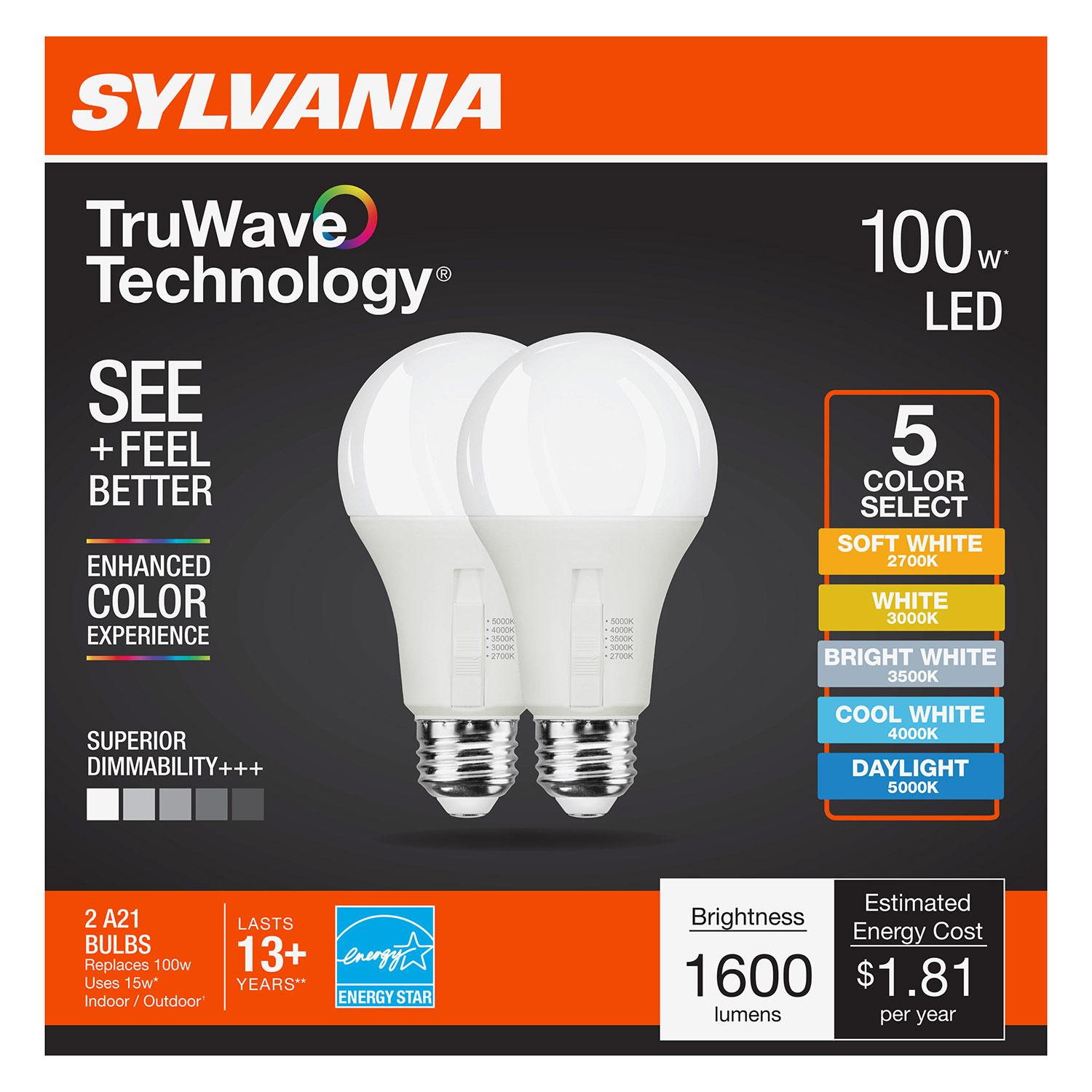 Ampoule LED Dimmable TruWave 60W A19 Couleur Sélectionnable