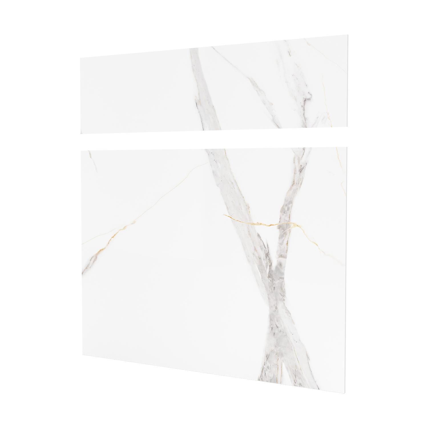Panneau de cuisinière blanc Carrara