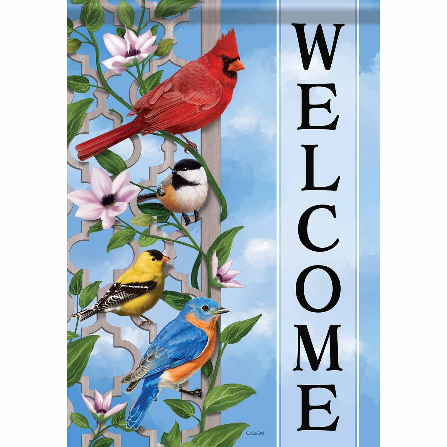 Summer Flag Trellis Songbirds