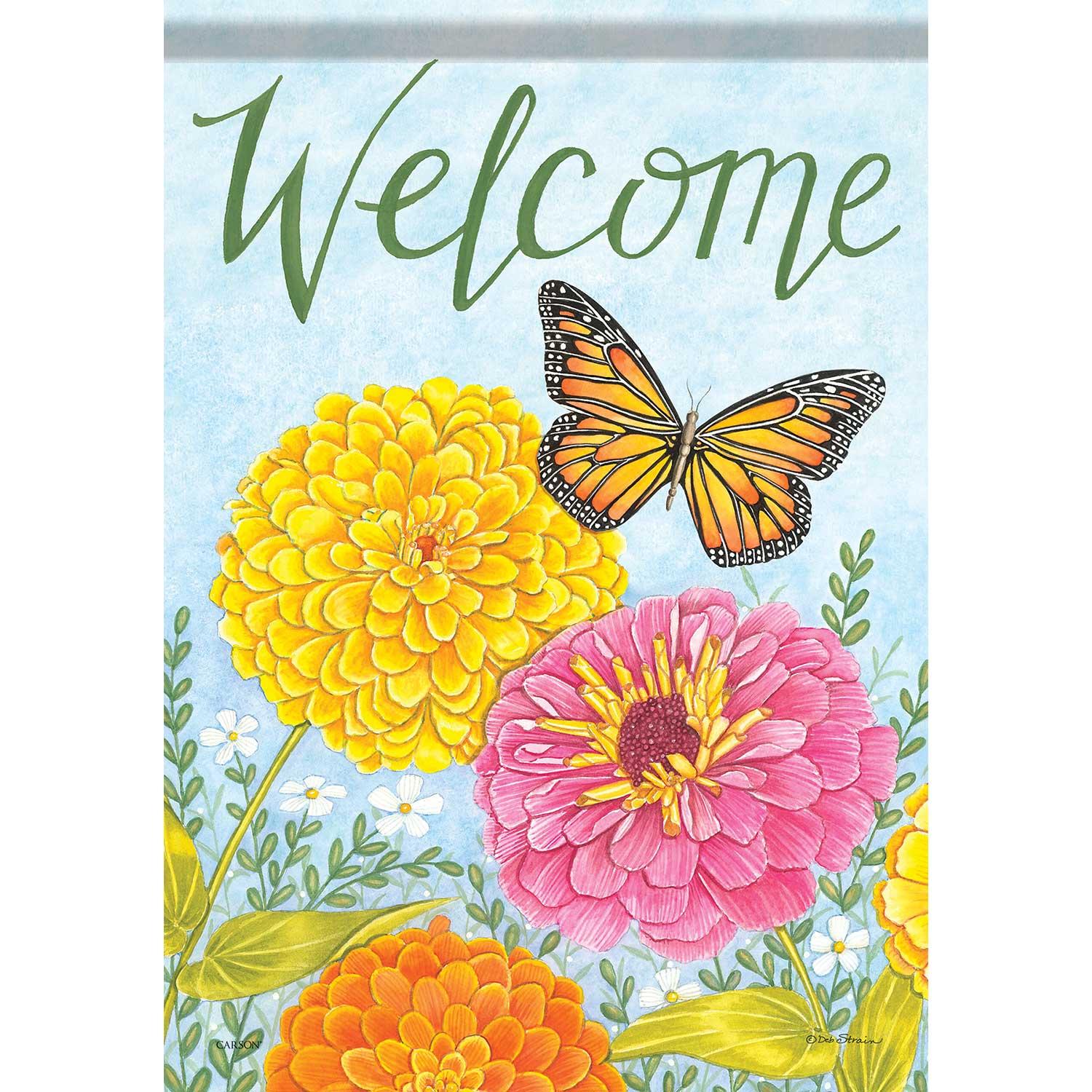Summer Large Flag Garden Welcome