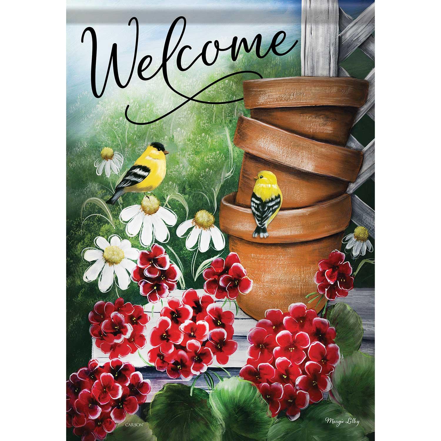 Summer Large Flag Summer Geranium Pots