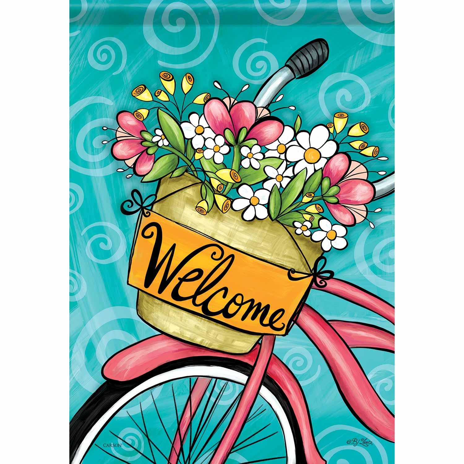 Spring Large Flag Spring Bike
