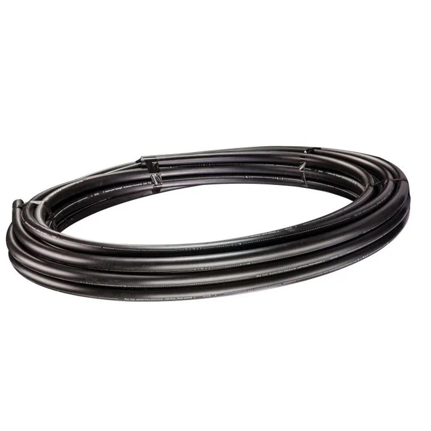 Poly Pipe 1 1/4" x 100' 75 PSI STD White Strip