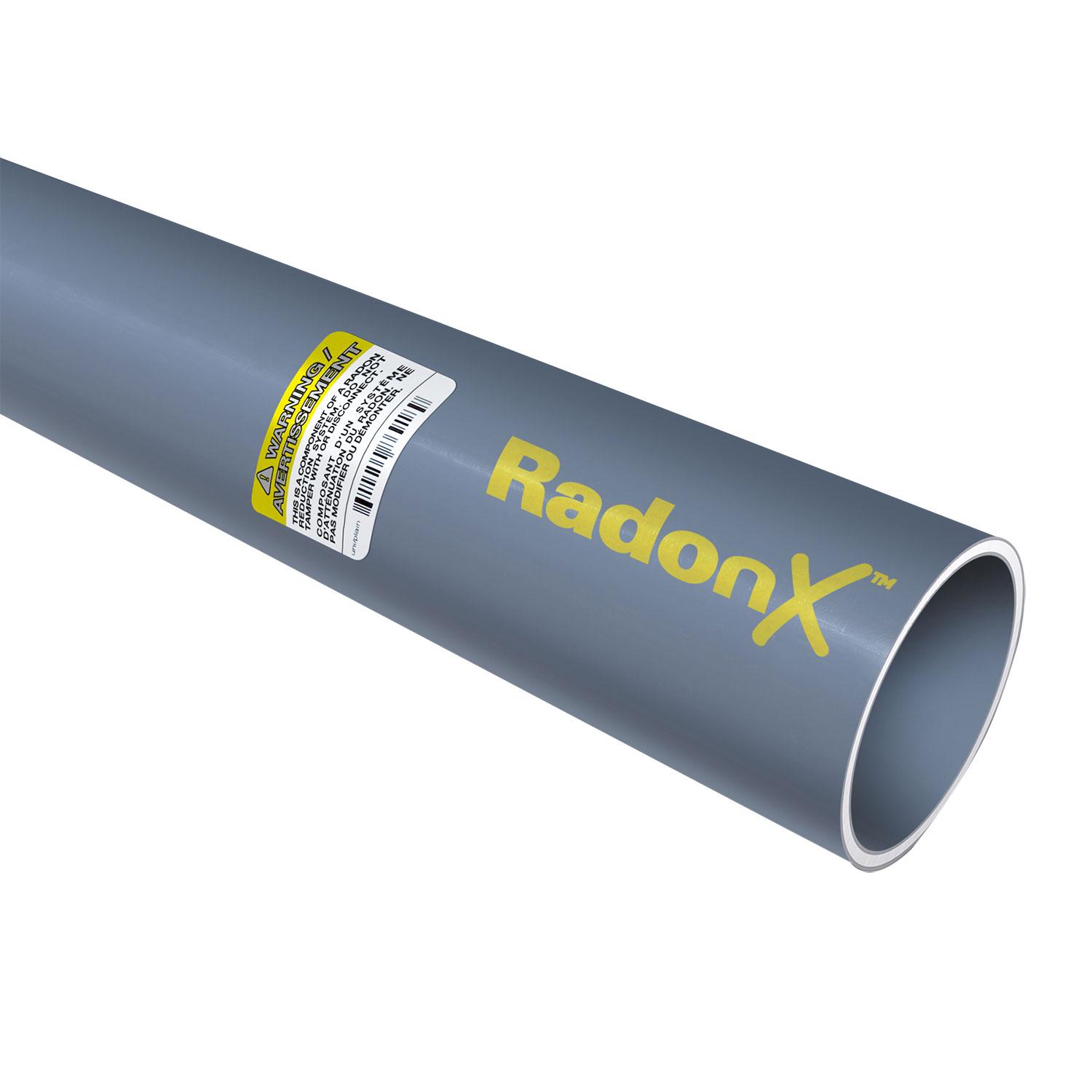 PVC Gas Vent Pipe Sch 40 - Solid - RadonX