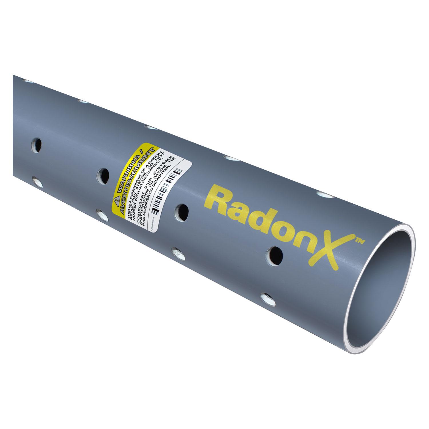 PVC Gas Vent Pipe Sch 40- Perforated - RadonX