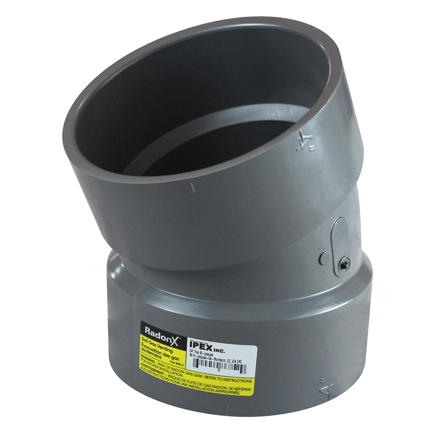 PVC SGV 22 1/2D Elbow - RadonX