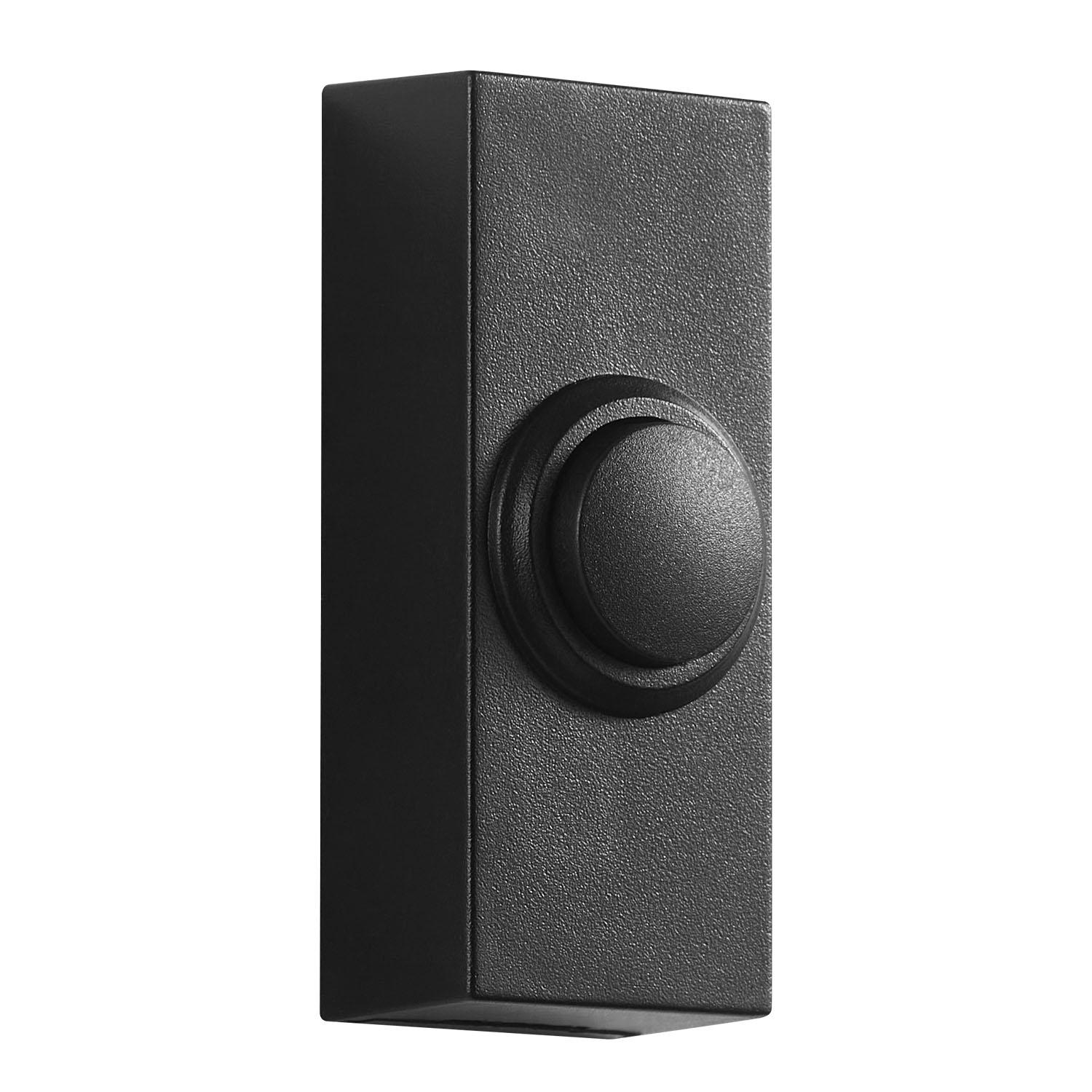 Bouton-poussoir sans fil en plastique noir