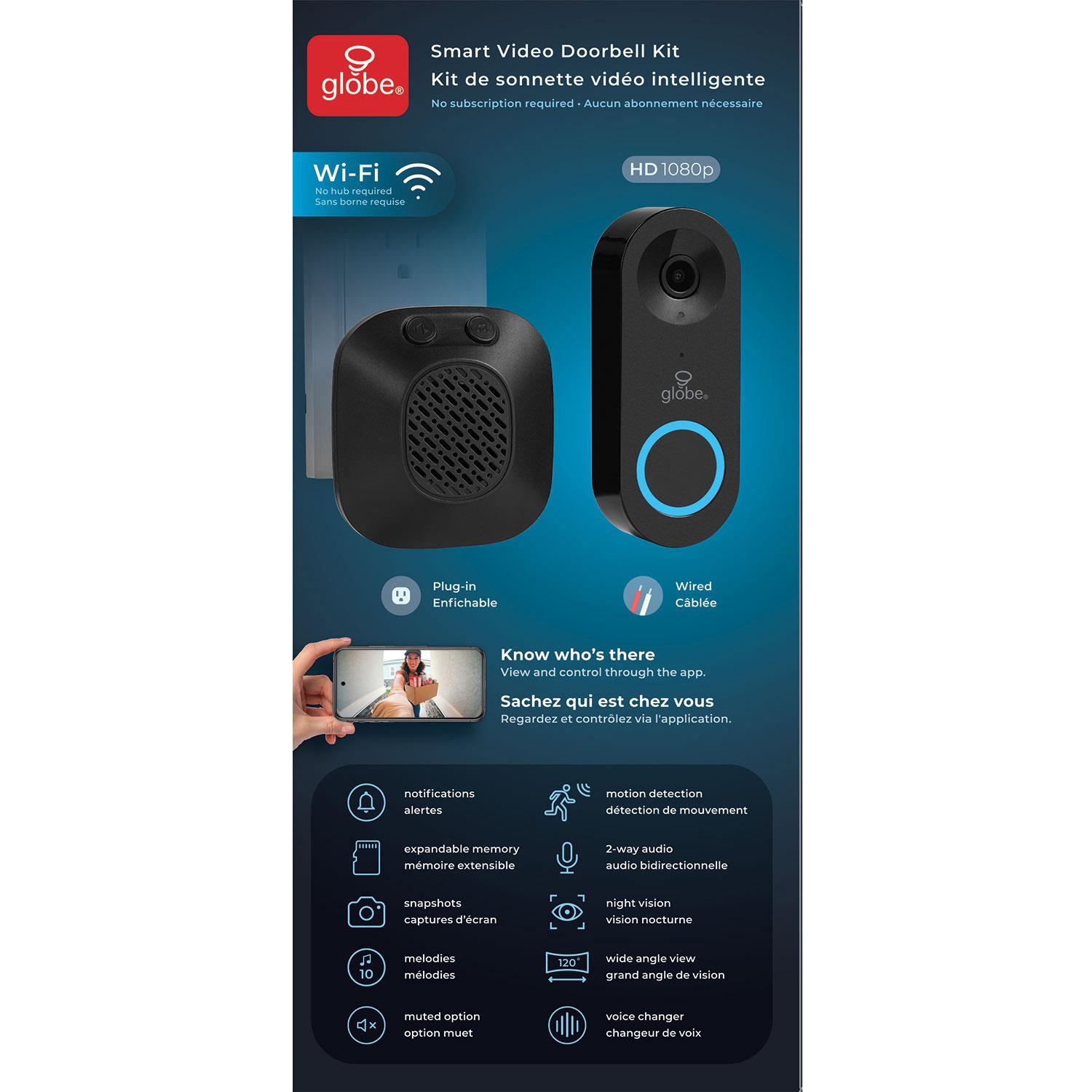 Kit de sonnette avec caméra intelligente filaire