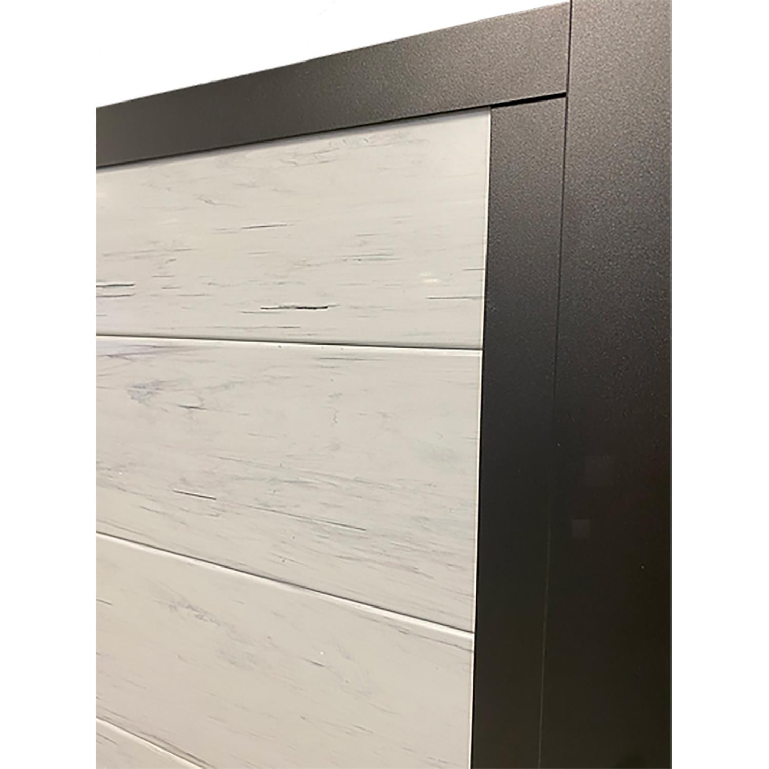 Panneau de Clôture Vienna 6’ x 6’ Bois Gris et Aluminium