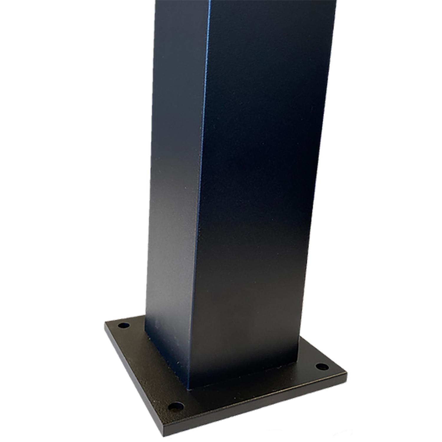 Poteau de Montage en Surface 3x3x72 avec Capuchon et Base
