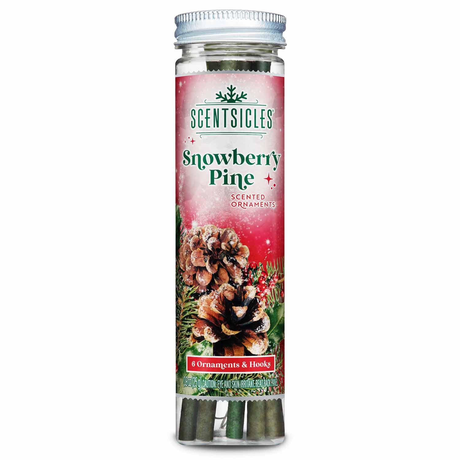 Scentsicles Scented Ornament Snowberry Pine 6pk