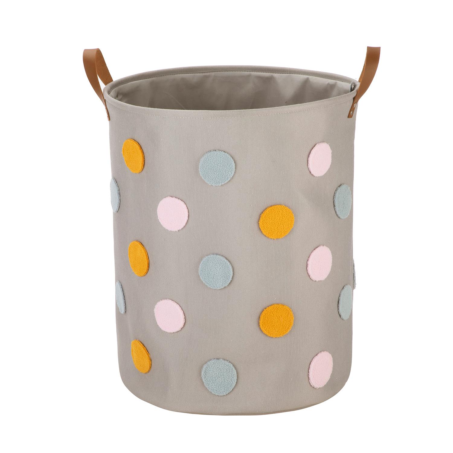 45.7 cm Fabric Hamper With Colorful Dots