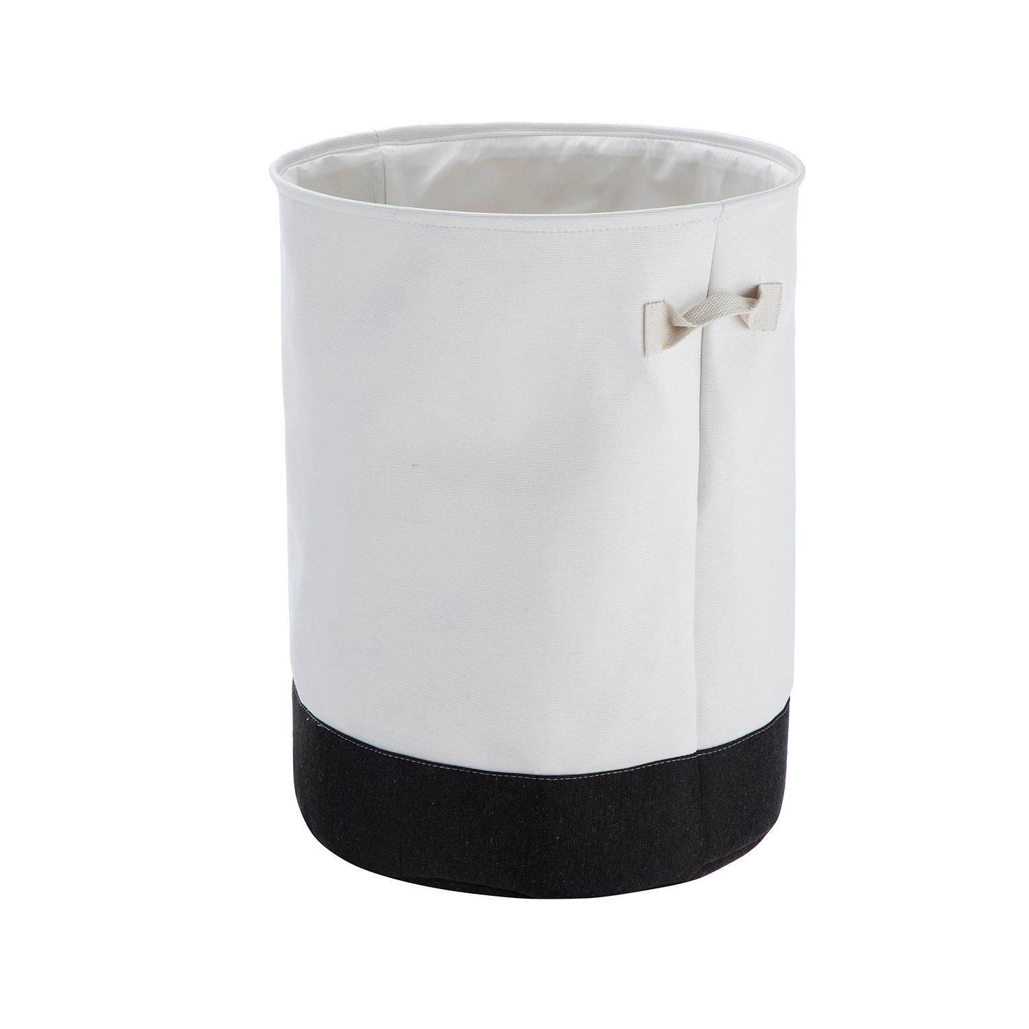 45.7cm Fabric Hamper Black And White