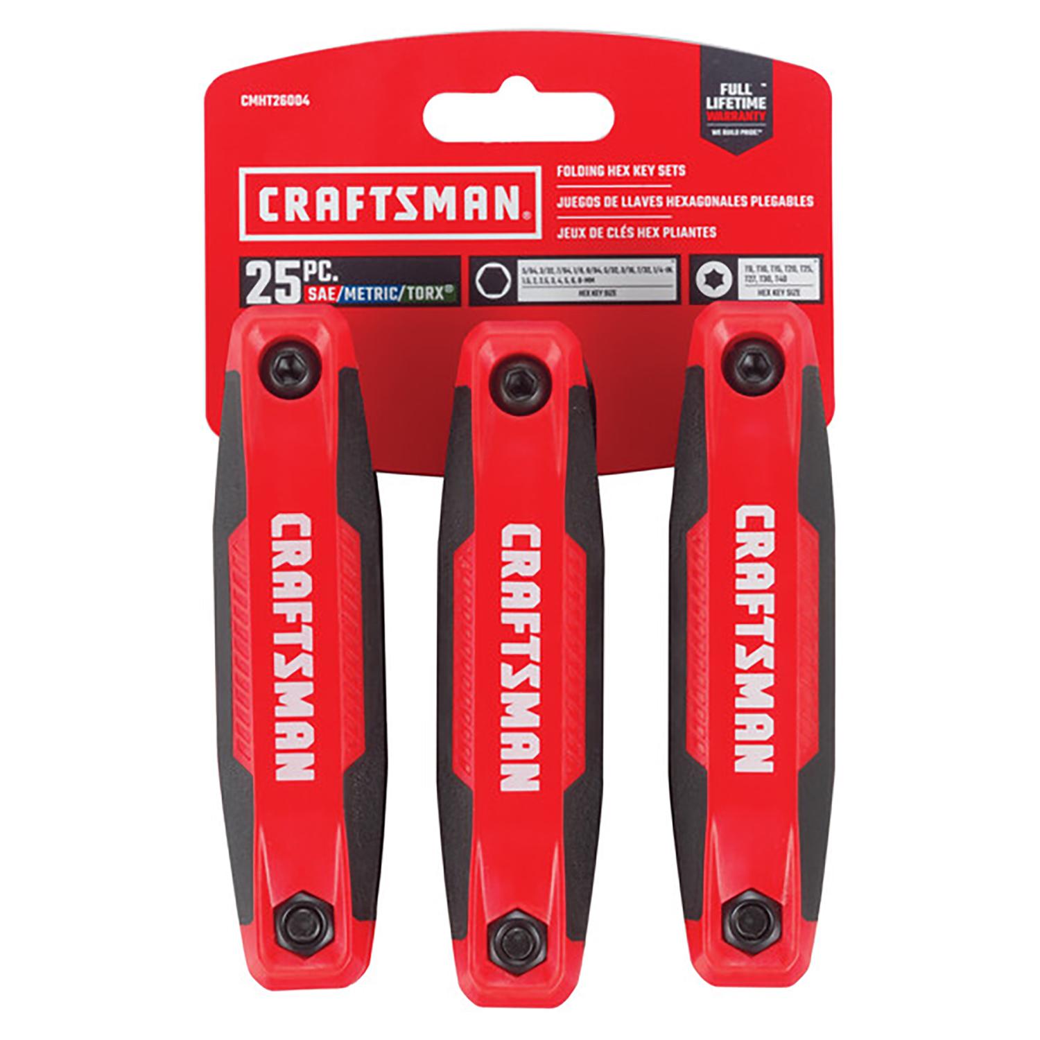 Ensemble de Clés Hexagonales Pliantes Craftsman 25 Clés