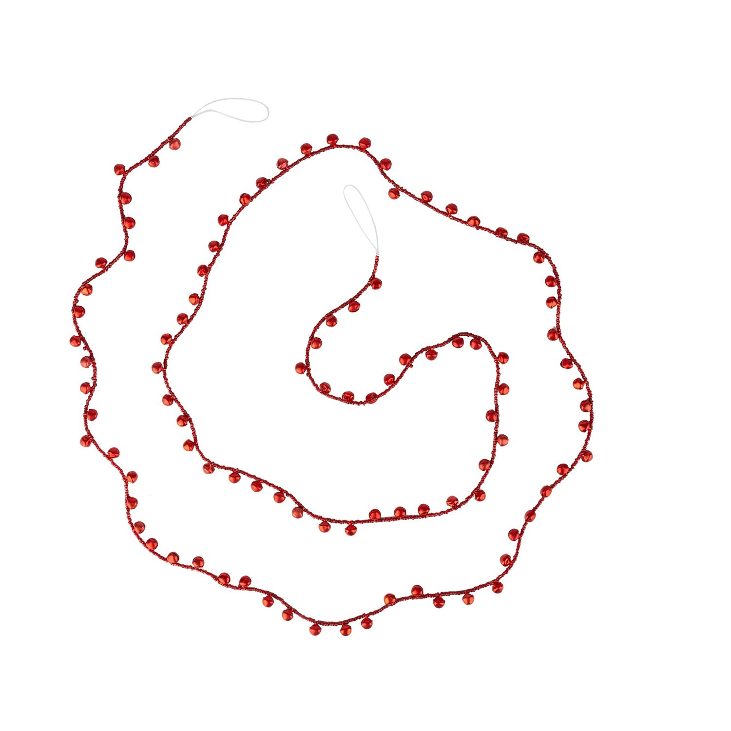 Guirlande clochettes rouges 65"