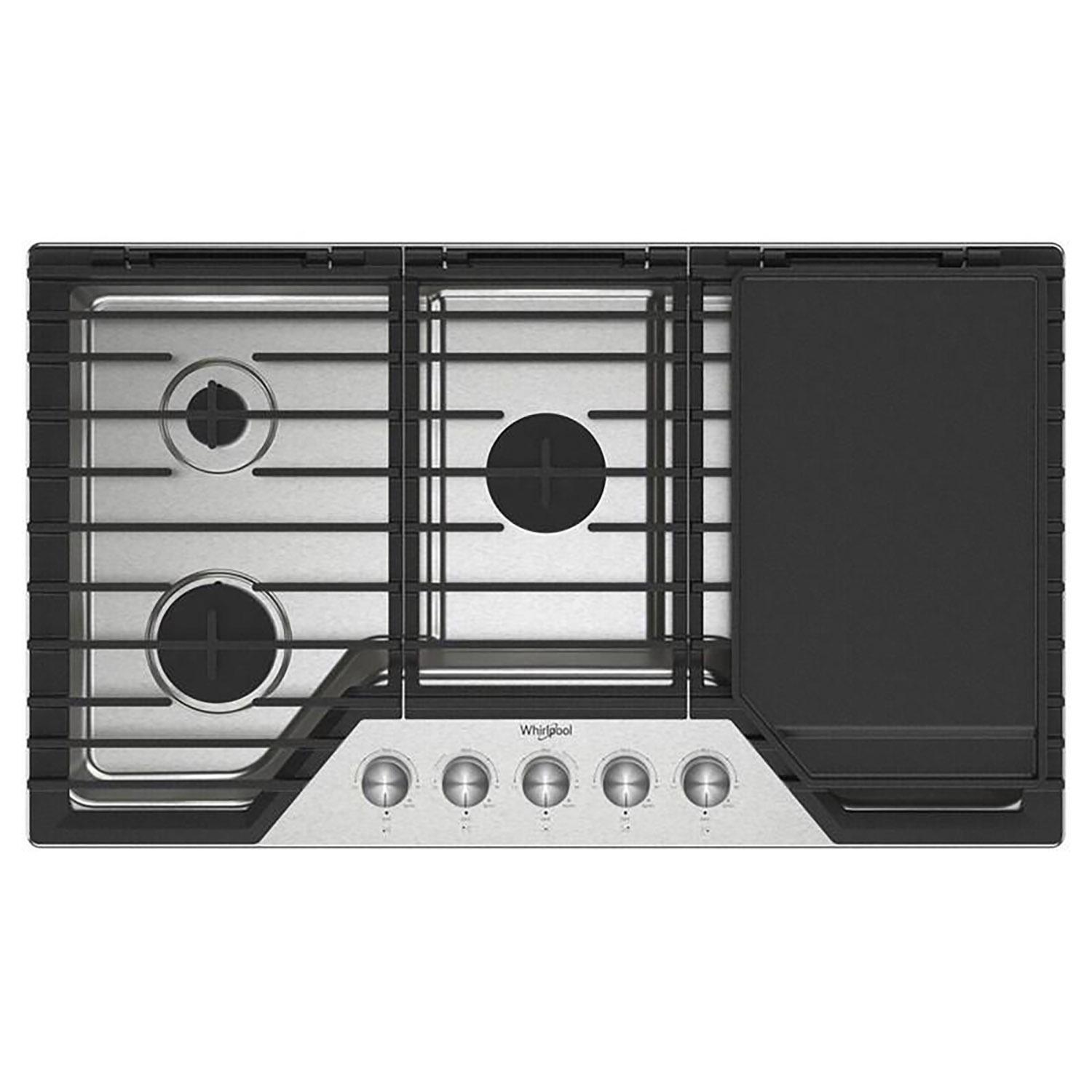 Plaque de Cuisson à Gaz Encastrée 36" avec Grille 2-en-1