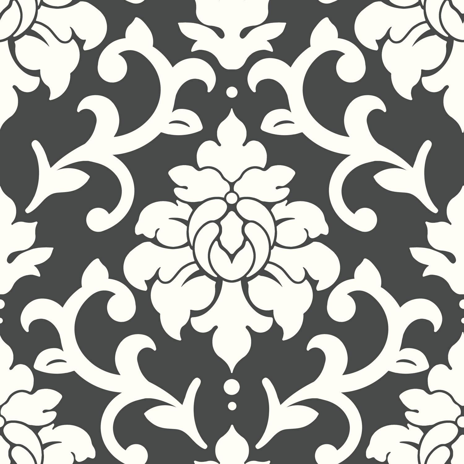 Damask Black Nuwallpaper Peel And Stick