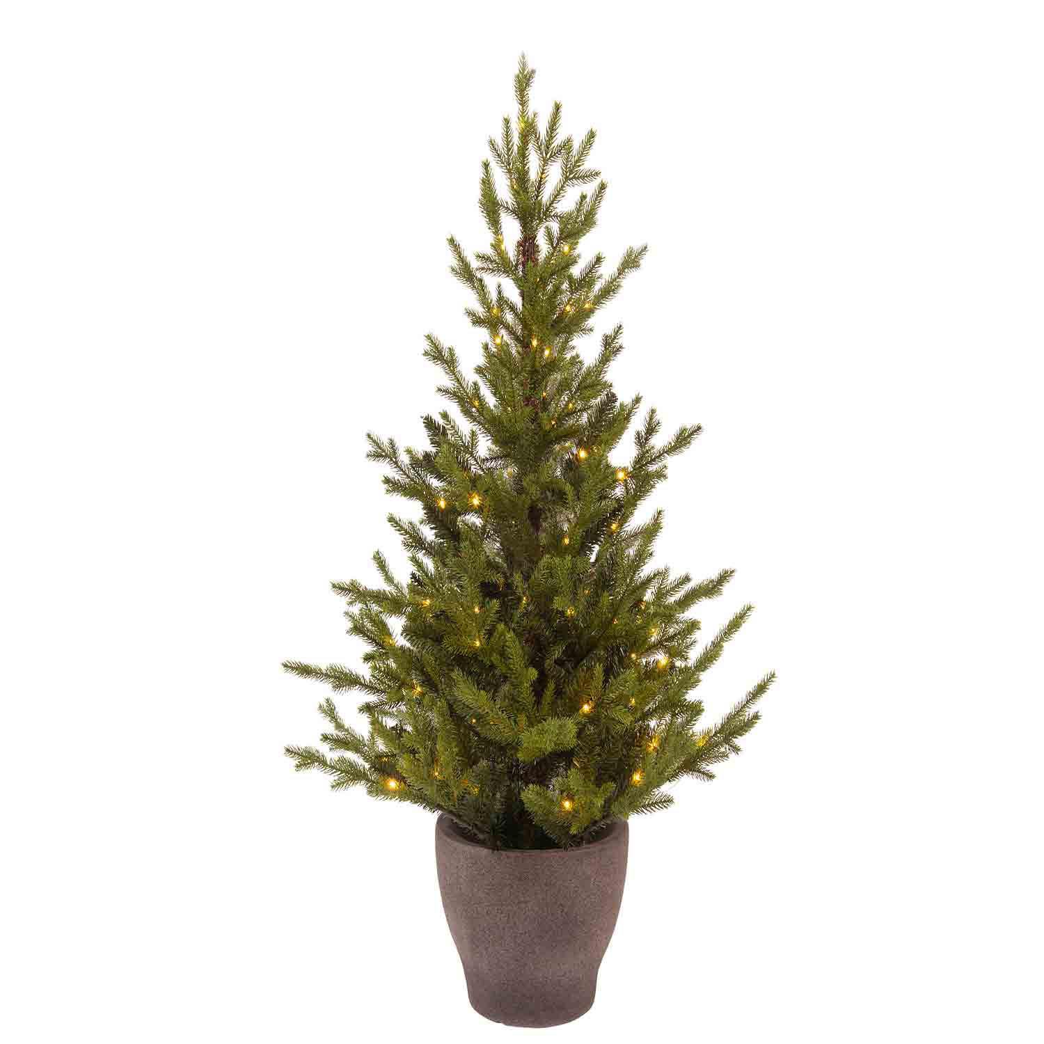 Arbre en pot de Norvège avec LED 3’