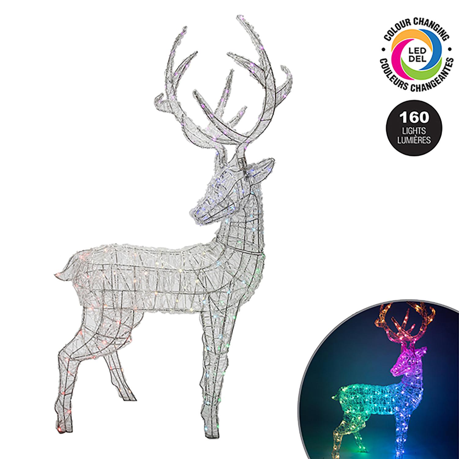 Stag with Multifunction RGB Colour Changing Lights 51"