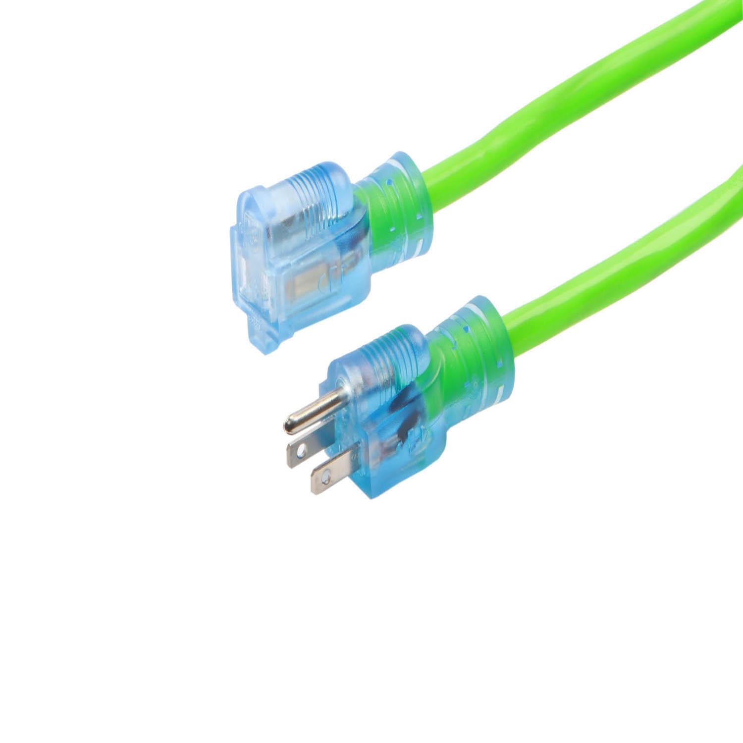Outdoor Extension Cord 50ft - Hi-Vis Green